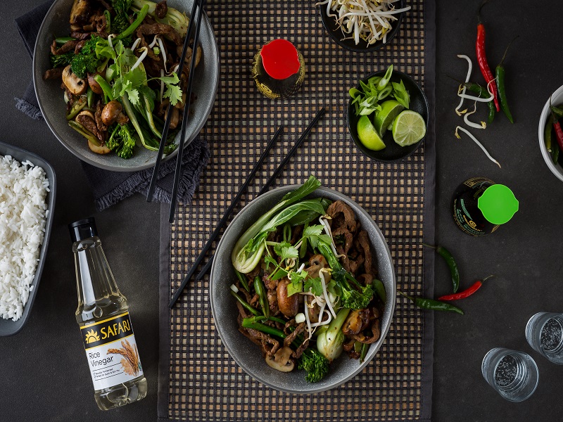 Beef stir-fry with vegetables