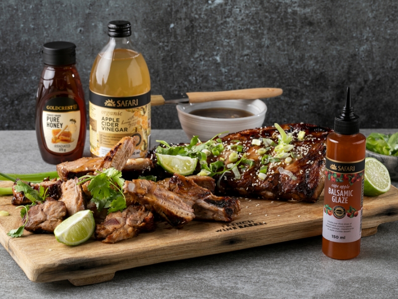 Ginger, honey and soy glazed spareribs