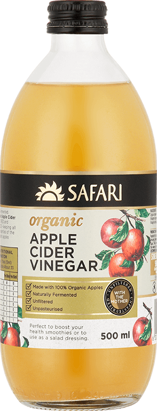 SAFARI Organic Apple Cider Vinegar bottle