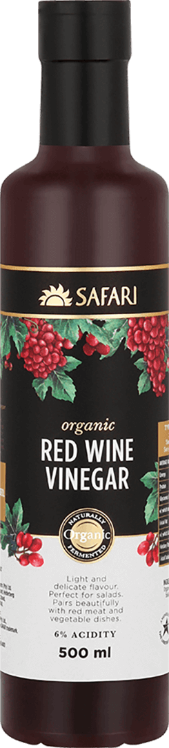 SAFARI Organic Red Wine Vinegar bottle
