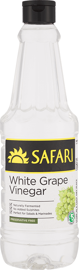 SAFARI White Grape Vinegar, Preservative Free, bottle