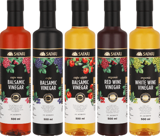 SAFARI Wine and Balsamic Vinegar range