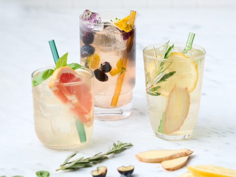 Safari Switchel drink with ice